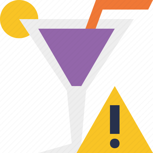 Alcohol, beverage, cocktail, drink, glass, vacation, warning icon - Download on Iconfinder