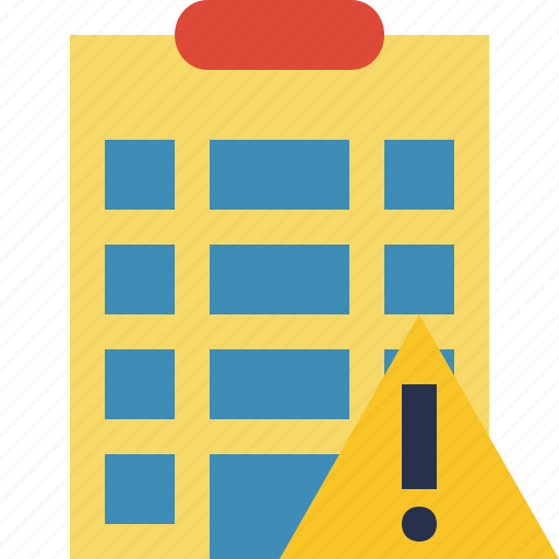 Building, city, hotel, office, travel, vacation, warning icon - Download on Iconfinder
