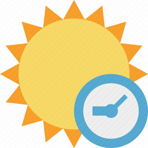 Clock, summer, sun, sunny, travel, vacation, weather icon - Download on Iconfinder