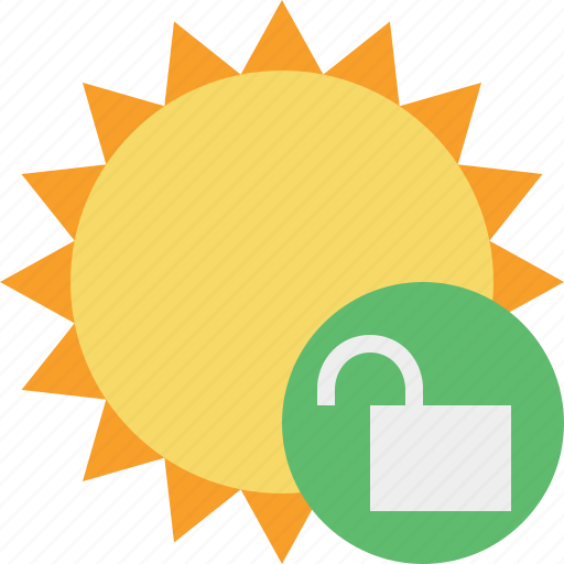 Summer, sun, sunny, travel, unlock, vacation, weather icon - Download on Iconfinder