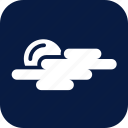 cloud, cloudy, moon, night, partly cloudy, weather