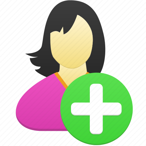 Add, female, girl, user, woman, avatar, person icon - Download on Iconfinder