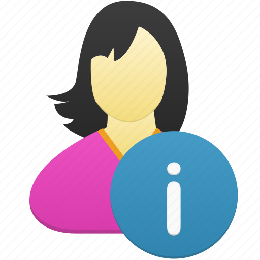 Female, girl, info, user, woman, avatar, profile icon - Download on Iconfinder