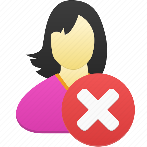 Female, girl, remove, user, woman, avatar, profile icon - Download on Iconfinder