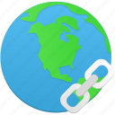 globe, hyperlink, insert, world, earth, planet, network