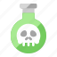 bottle, poison, skull, toxic, magic, liquid, danger, halloween, horror 