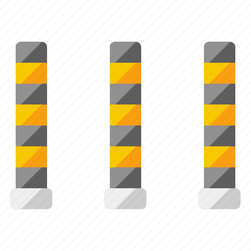 Bollards, poles, safety, road, street, facility icon - Download on Iconfinder
