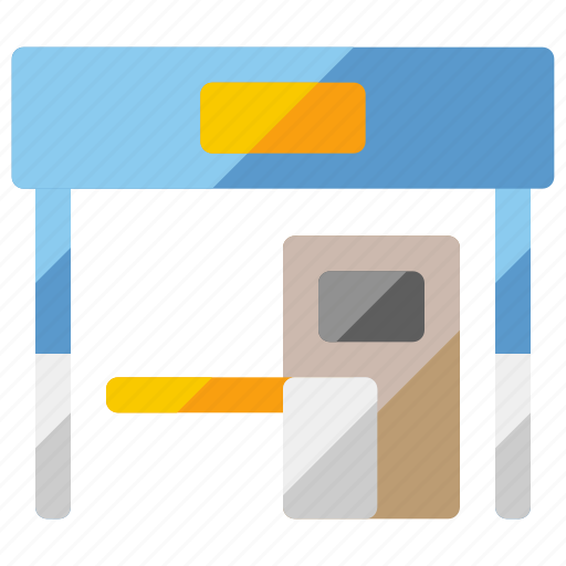 Toll plaza, gate, toll, barrier gate, facility, traffic icon - Download on Iconfinder