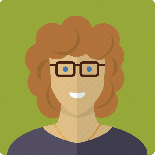 Avatar, curls, face, female, girl, glasses, woman icon - Download on Iconfinder