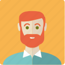 avatar, beard, face, male, man, red