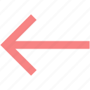 arrow, left, direction
