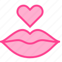 heart, kiss, lip, love, valentine