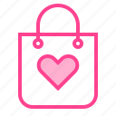 bag, heart, love, shoping, valentine 