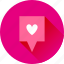 favorite, heart, marker, location, love, map, pin, gps, navigation, pointer 