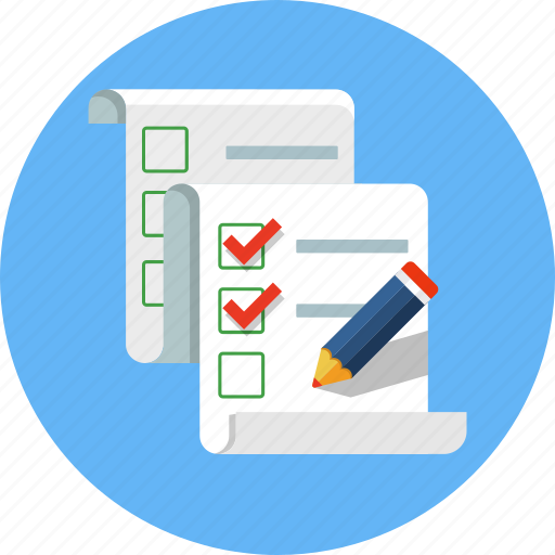 Check mark, checklist, list, paper, pen, pencil icon - Download on Iconfinder
