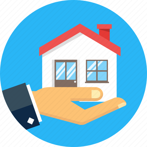 Estate, hand, hold, home, house, real icon - Download on Iconfinder