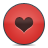 button, heart, red