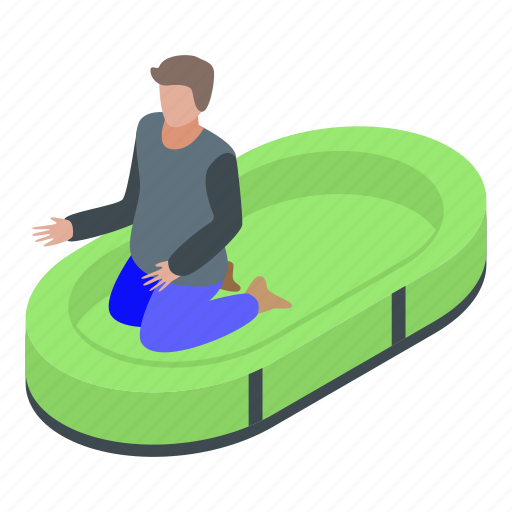 Boat, business, cartoon, isometric, person, rescue icon - Download on Iconfinder