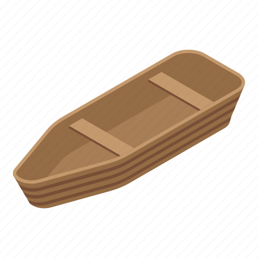 Boat, cartoon, drawing, isometric, water, white, wood icon - Download on  Iconfinder