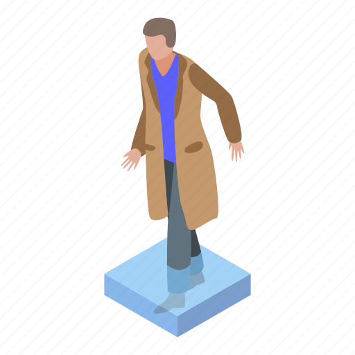 Cartoon, flood, isometric, jacket, love, man, water icon - Download on Iconfinder