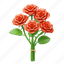 red, rose, bouquet, flower, floral, decoration, blossom, botanical, valentine 