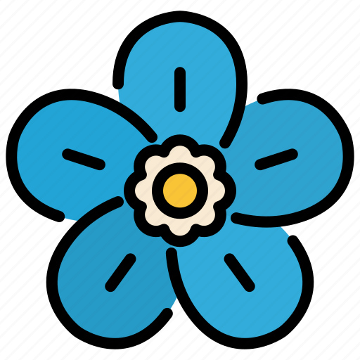 Forget me not, flower, floral, garden, blossom, spring, nature icon - Download on Iconfinder