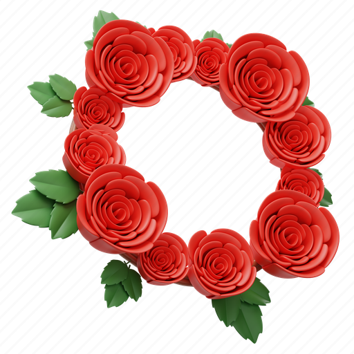 Wreath, flower, flower bouquet, flowers, floral, decorate, nature 3D illustration - Download on Iconfinder