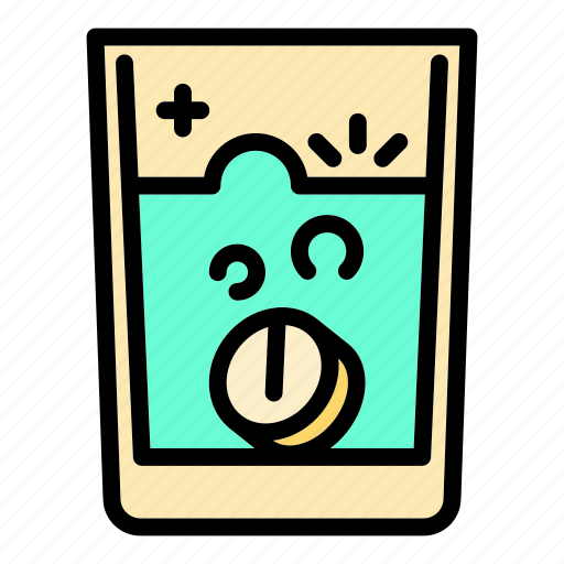 Flu, glass, hand, medical, pill, water icon - Download on Iconfinder