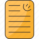file, documents, sheet, note, reminder
