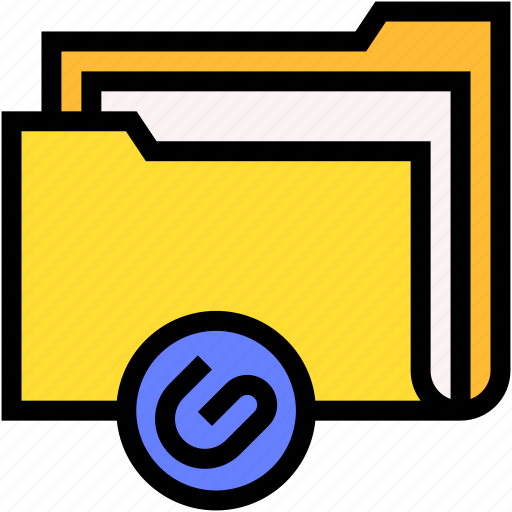 Folder, attachment, attach, archive, paperclip, document icon - Download on Iconfinder