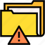 folder, file, storage, alert, warning, security 