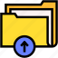 folder, data, storage, file, archive, upload, up, arrow 