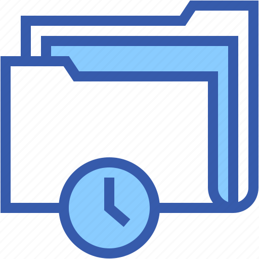 Folder, delay, pending, archive, time, clock icon - Download on Iconfinder