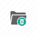 delete, directory, file, folder, remove, trash, trash bin