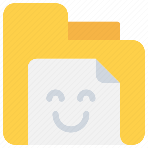 Document, file, folder, good, happy, status icon - Download on Iconfinder