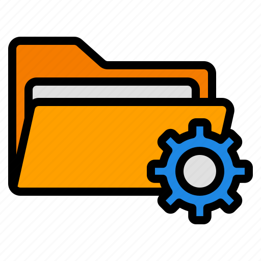 Settings, options, preferences, configuration, cogwheel, folder, archive icon - Download on Iconfinder