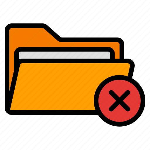 Delete, folder, cancel, remove, cross, archive, document icon - Download on Iconfinder