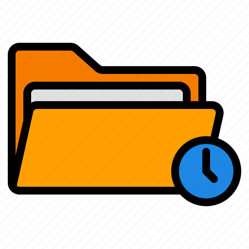 Pending, wait, time, clock, folder, document, archive icon - Download on Iconfinder