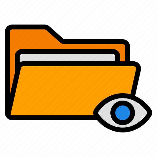 Visible, document, eye, folder, read, storage, view icon - Download on Iconfinder