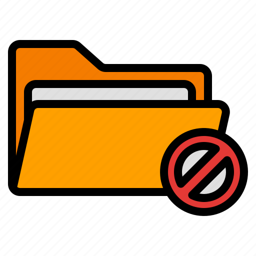 Forbidden, no, prohibition, stop, folder, document, archive icon - Download on Iconfinder