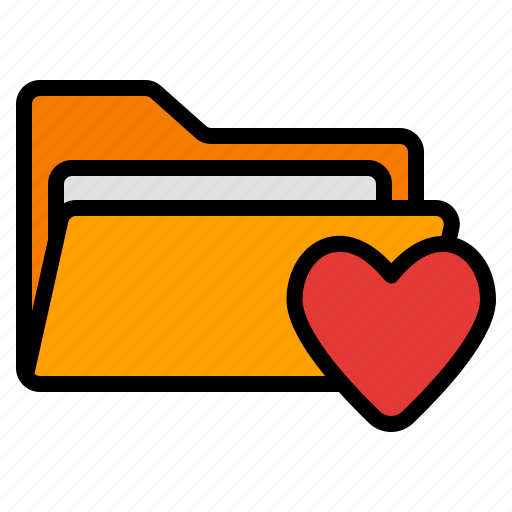 Love, heart, romance, wedding, valentine, folder, document icon - Download on Iconfinder