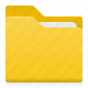 color, document, folder, office, yellow