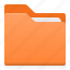 color, document, folder, office, orange 