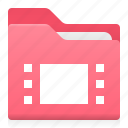 cadr, document, film, folder, movie, office