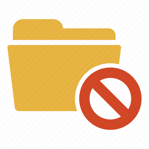 Document, extension, folder, cancel, remove, ban, error icon - Download on Iconfinder