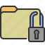 document, folder, lock, security, file 