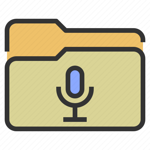 Document, folder, microphone, audio, file icon - Download on Iconfinder