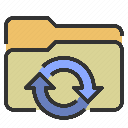 Document, folder, sync, syncronize, file icon - Download on Iconfinder