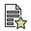 document, bookmark, favourite, star, file 