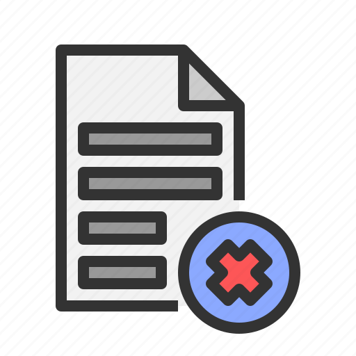 Document, delete, cancel, file icon - Download on Iconfinder